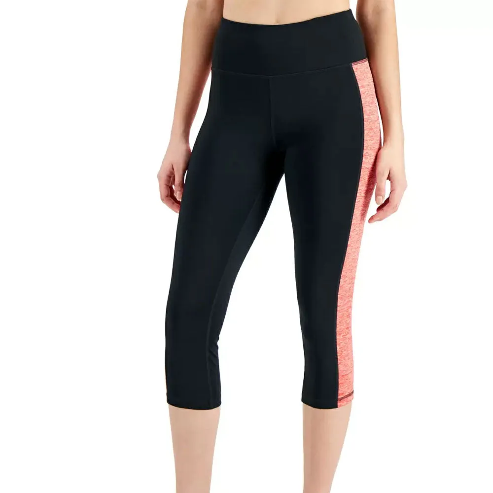Damen Essentials Colorblocked Cropped Leggings, Schwarz