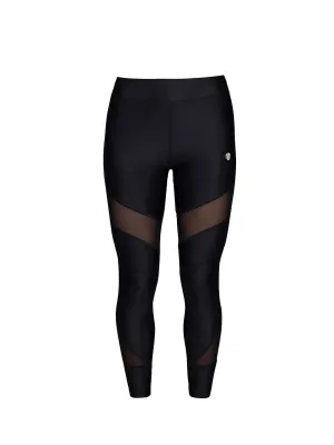 Damen Mesh Strumpfhosen Leggings, Schwarz