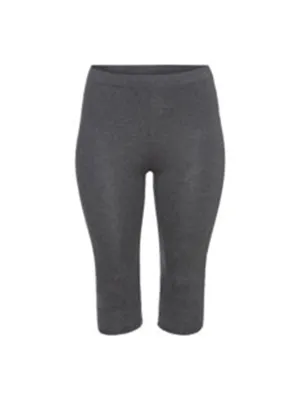 Einfache Capri-Leggings für Damen, Grau