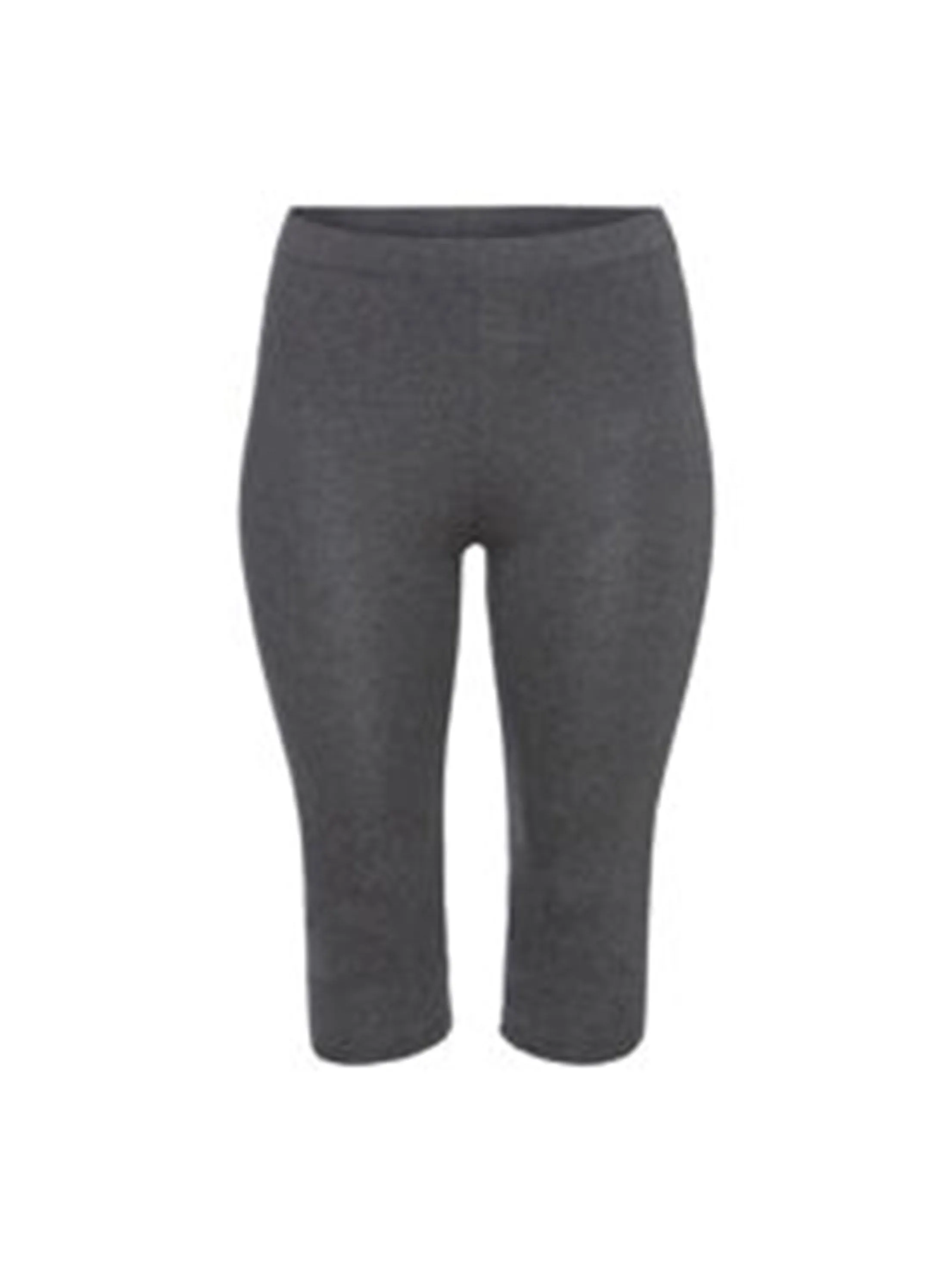 Einfache Capri-Leggings für Damen, Grau