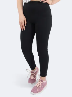 Damen einfache Leggings, Schwarz