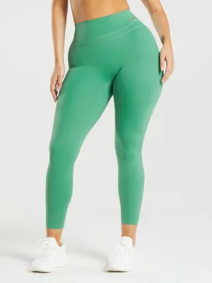 Damen einfache Leggings, Grün