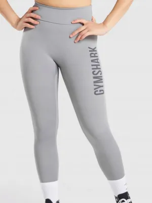 Damen Leggings mit Druck, Hellgrau