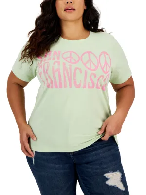 Damen T-Shirt mit Aufdruck, Hellgrün