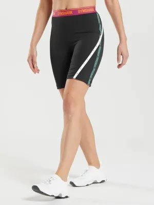 Damen-Kurzleggings, Schwarz