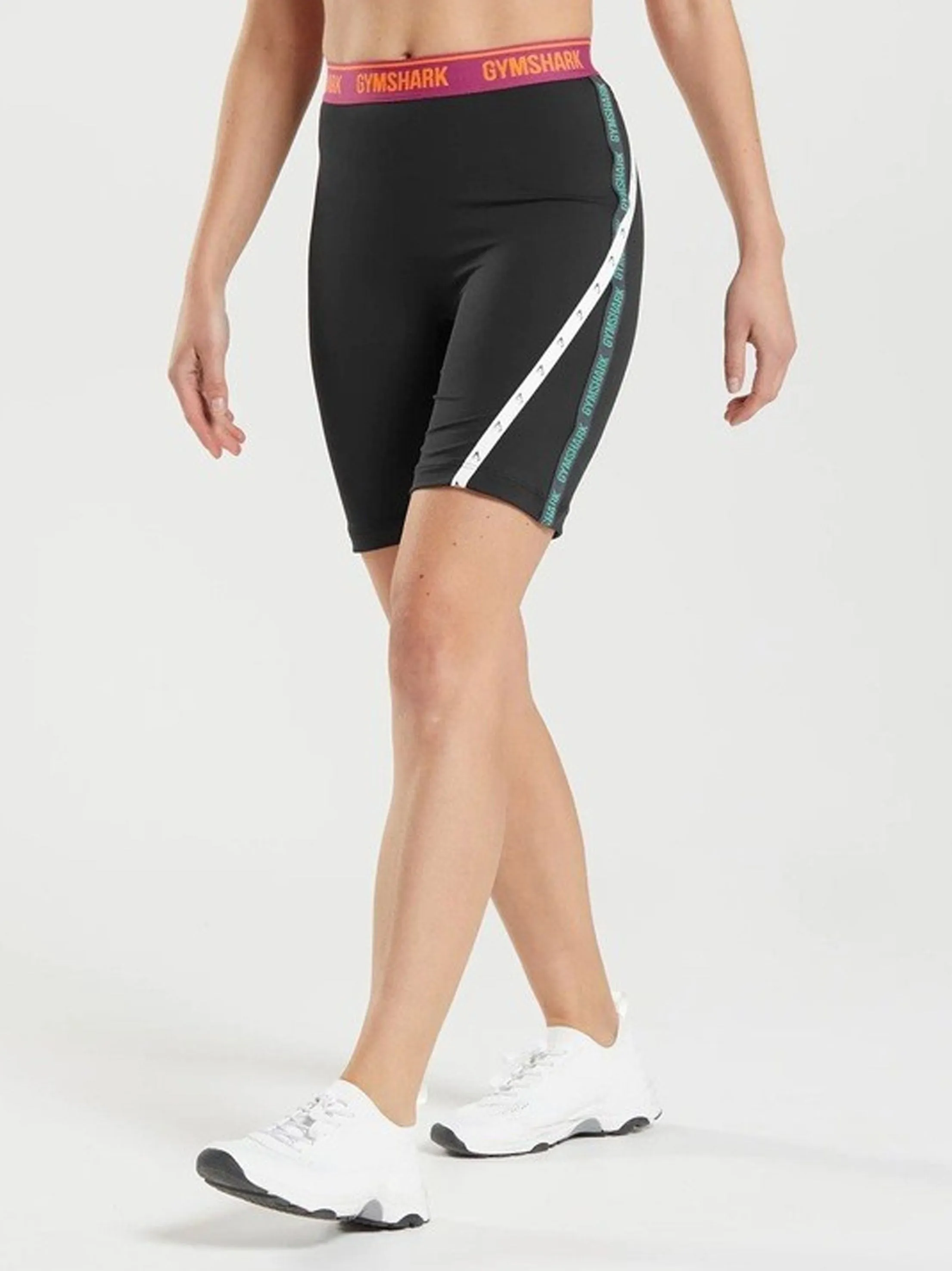 Damen-Kurzleggings, Schwarz