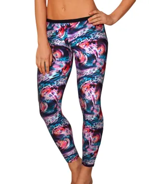 Damen-Badeleggings in Tiger-Wellen-Optik