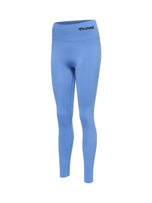 Damen Riffel-Leggings, Blau