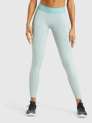 Damen Strukturierte Leggings, Mintgrün