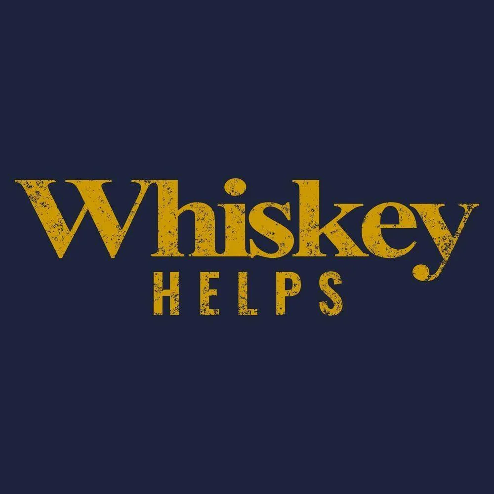 Damens Whiskey Hilft? V-Ausschnitt - Mitternachtsblau