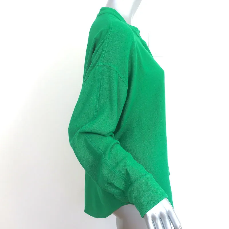 Xirena Presley Bluse Grün Krepp Größe S Langarm Top