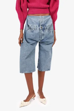 Y/Project Blaue Denim Bermuda-Shorts in Größe S