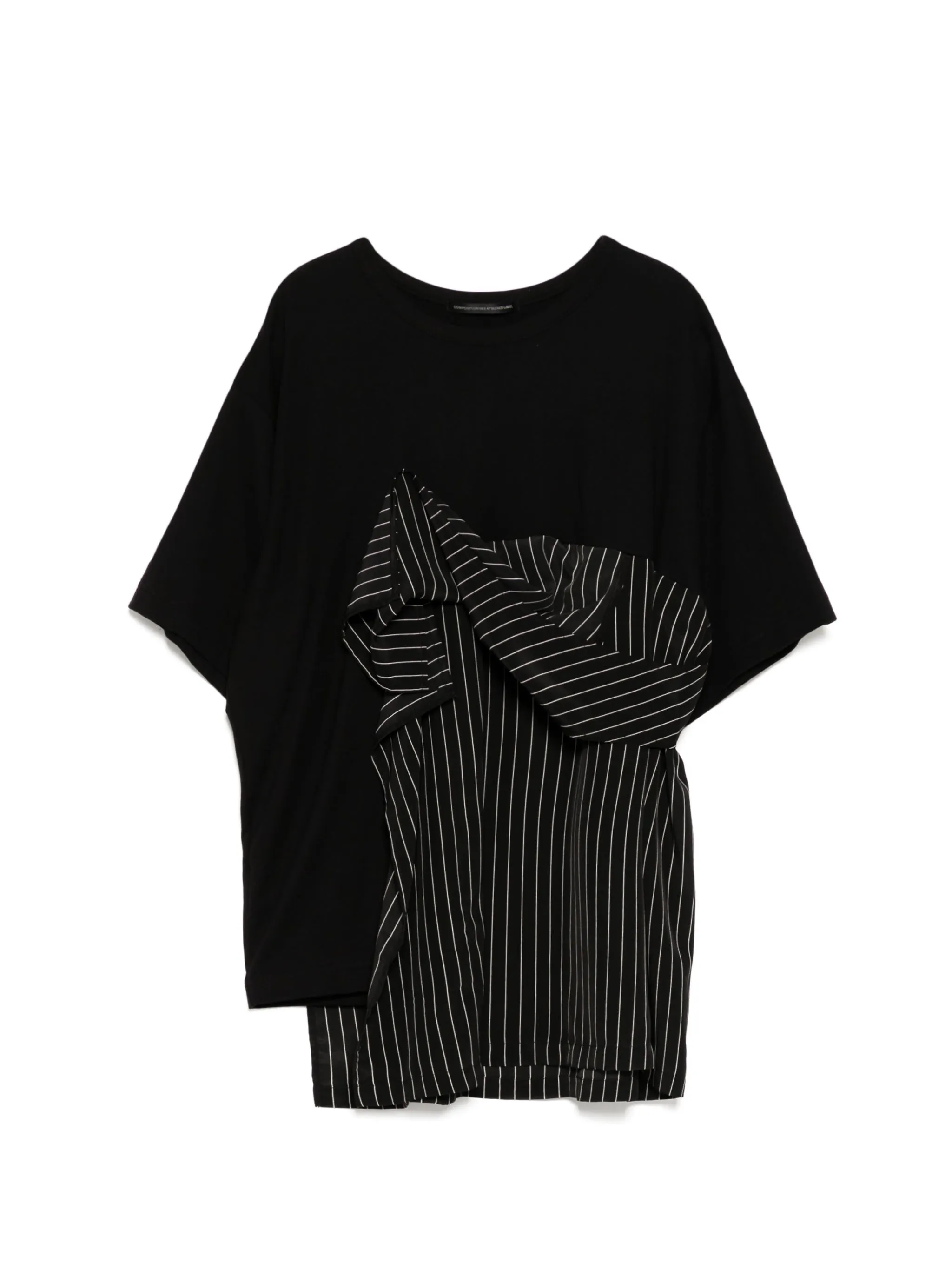 Y'S - Damen Front Gestreiftes T-Shirt Kleidung_ys