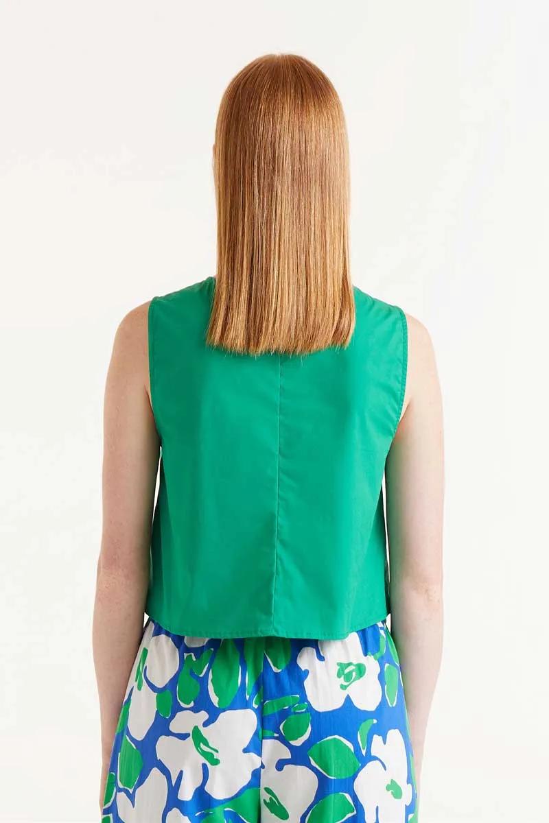 Yvette Statement Knopf Boxy Top